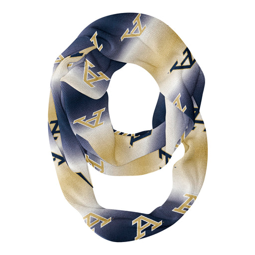 Akron Zips Vive La Fete All Over Logo Game Day Collegiate Women Ultra Soft Knit Infinity Scarf