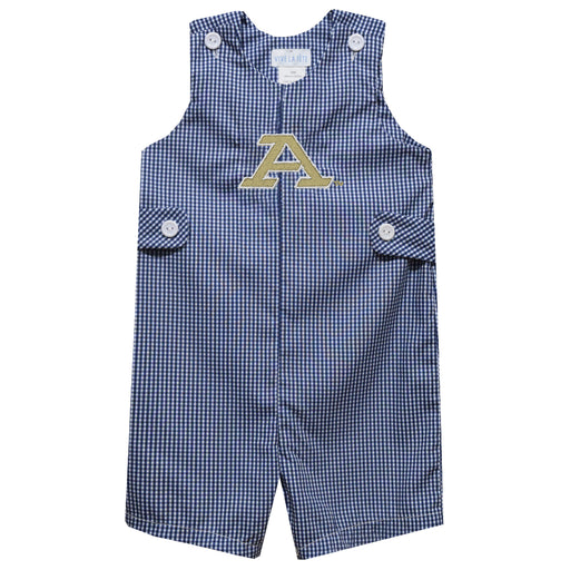 Akron Zips Embroidered Navy Gingham Boys Jon Jon