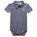 Akron Zips Embroidered Navy Stripe Knit Boys Polo Bodysuit