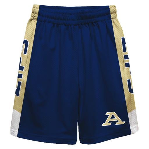 Akron Zips Vive La Fete Game Day Blue Stripes Boys Solid Gold Athletic Mesh Short