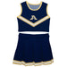 Akron Zips Vive La Fete Game Day Blue Sleeveless Cheerleader Set