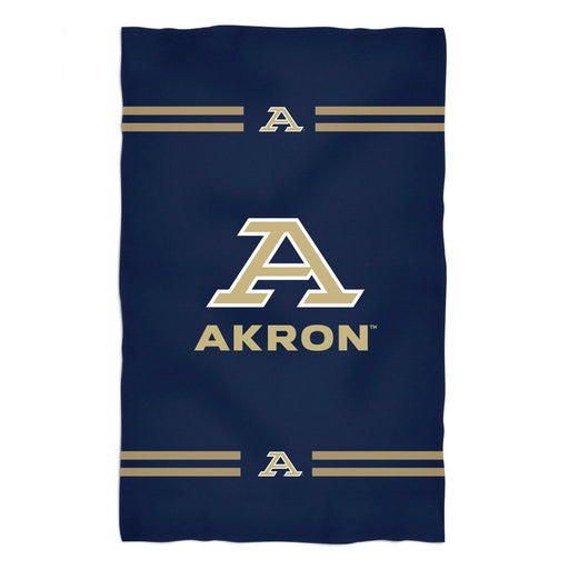 Akron Zips Vive La Fete Game Day Absorbent Premium Blue Beach Bath Towel 31 x 51 Logo and Stripes
