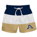 Akron Zips Vive La Fete Blue White Gold Stripes Swimtrunks V1