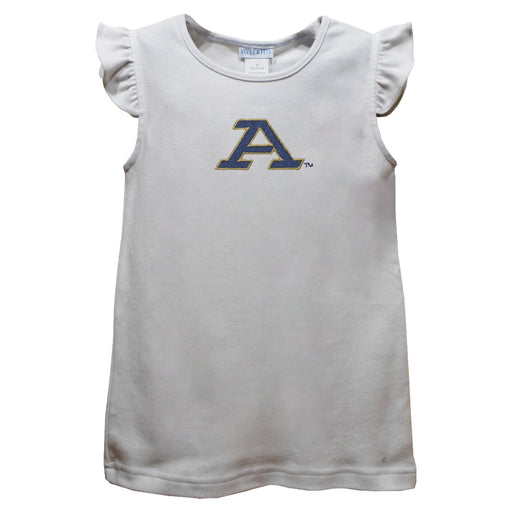 Akron Zips Embroidered White Knit Angel Sleeve