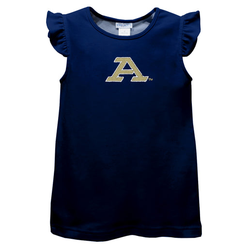 Akron Zips Embroidered Navy Knit Angel Sleeve