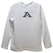 Akron Zips Embroidered White Knit Long Sleeve Boys Tee Shirt