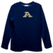 Akron Zips Embroidered Navy knit Long Sleeve Boys Tee Shirt