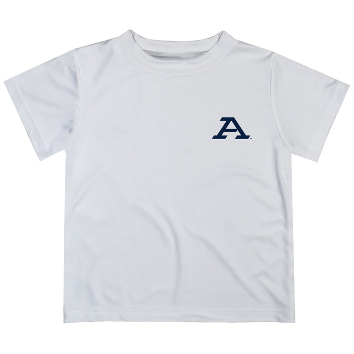 Akron Zips Hand Sketched Vive La Fete Impressions Artwork Boys White Short Sleeve Tee Shirt