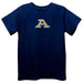 Akron Zips Embroidered Navy knit Short Sleeve Boys Tee Shirt