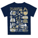 Akron Zips Hand Sketched Vive La Fete Impressions Artwork Boys Gold Short Sleeve Tee Shirt - Vive La Fête - Online Apparel Store