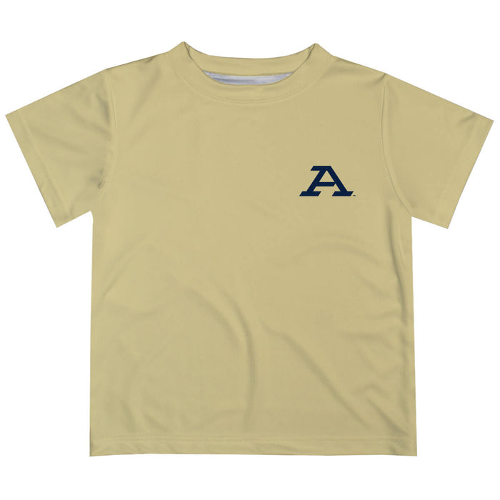 Akron Zips Hand Sketched Vive La Fete Impressions Artwork Boys Gold Short Sleeve Tee Shirt