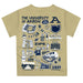 Akron Zips Hand Sketched Vive La Fete Impressions Artwork Boys Gold Short Sleeve Tee Shirt - Vive La Fête - Online Apparel Store