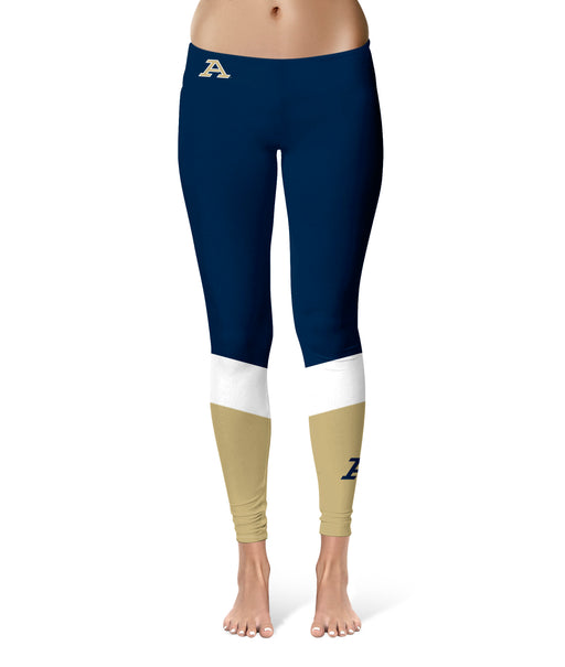 Akron Zips Vive La Fete Game Day Collegiate Ankle Color Block Women Blue Gold Yoga Leggings