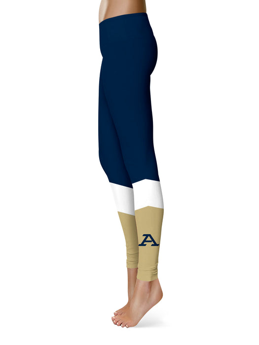Akron Zips Vive La Fete Game Day Collegiate Ankle Color Block Women Blue Gold Yoga Leggings - Vive La Fête - Online Apparel Store