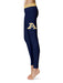 Akron Zips Vive La Fete Game Day Collegiate Logo on Thigh Blue Women Yoga Leggings 2.5 Waist Tights - Vive La Fête - Online Apparel Store