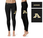 Akron Zips Vive La Fete Collegiate Large Logo on Thigh Women Black Yoga Leggings 2.5 Waist Tights - Vive La Fête - Online Apparel Store