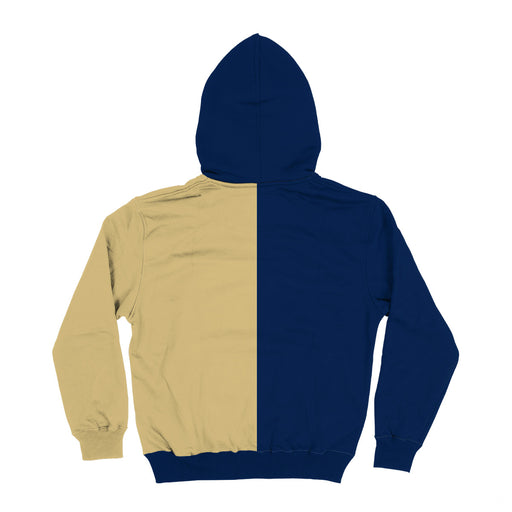 Akron Zips Vive La Fete Color Block Womens Blue Gold Fleece Long Sleeve Hoodie V2 - Vive La Fête - Online Apparel Store