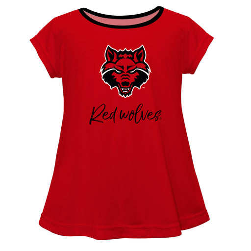 Arkansas State Red Wolves Red Short Sleeve Laurie Top - Vive La Fête - Online Apparel Store