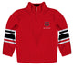 Arkansas State Red Wolves Vive La Fete Game Day Red Quarter Zip Pullover Stripes on Sleeves - Vive La Fête - Online Apparel Store