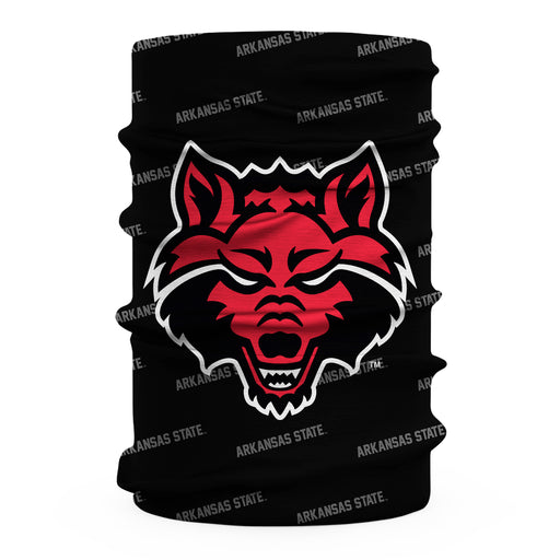 Arkansas State Red Wolves Neck Gaiter Black All Over Logo - Vive La Fête - Online Apparel Store