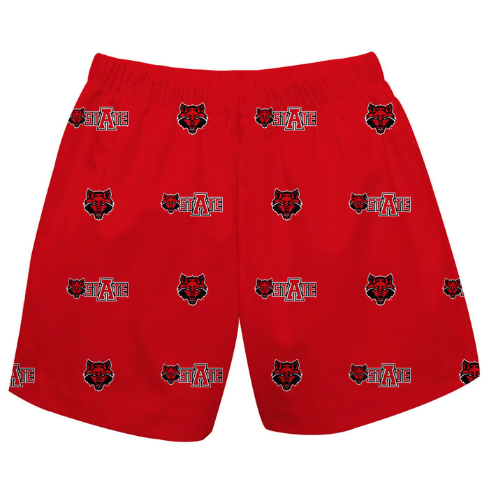 Arkansas State Red Wolves Short Red All Over Logo - Vive La Fête - Online Apparel Store