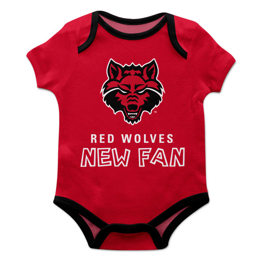 Arkansas State Red Wolves Red Short Sleeve                                                                   Boys Onesie - Vive La Fête - Online Apparel Store