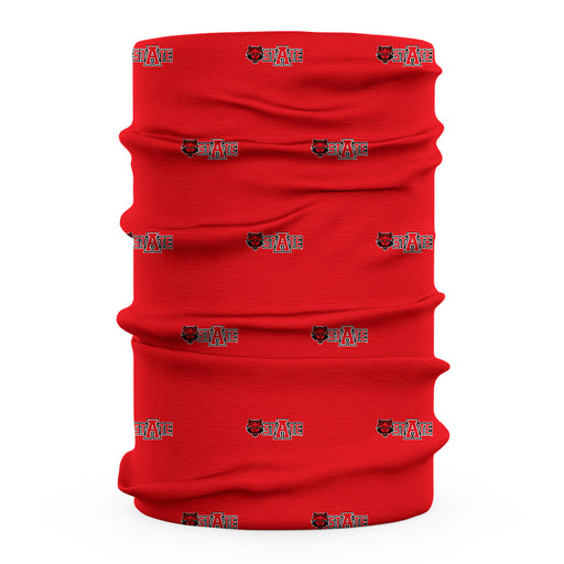 Arkansas State Red Wolves  All Over Logo Game Day Collegiate Face Cover Soft 4-Way Stretch Two Ply Neck Gaiter - Vive La Fête - Online Apparel Store