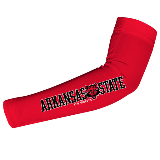 Arkansas State Red Wolves Vive La Fete Toddler Youth Women Game Day Solid Arm Sleeve Pair Primary Logo and Mascot