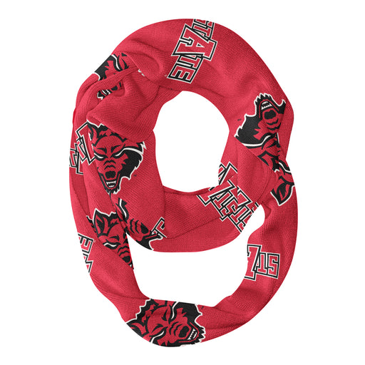 Arkansas State Red Wolves Vive La Fete Repeat Logo Game Day Collegiate Women Light Weight Ultra Soft Infinity Scarf