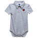 Arkansas State Red Wolves Embroidered Gray Stripe Knit Polo Onesie