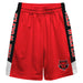 Arkansas State Red Wolves Vive La Fete Game Day Red Stripes Boys Solid Black Athletic Mesh Short