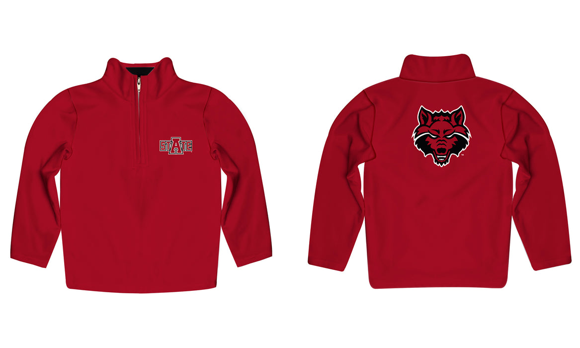 Arkansas State Red Wolves Vive La Fete Game Day Solid Black Quarter Zip Pullover Sleeves - Vive La Fête - Online Apparel Store