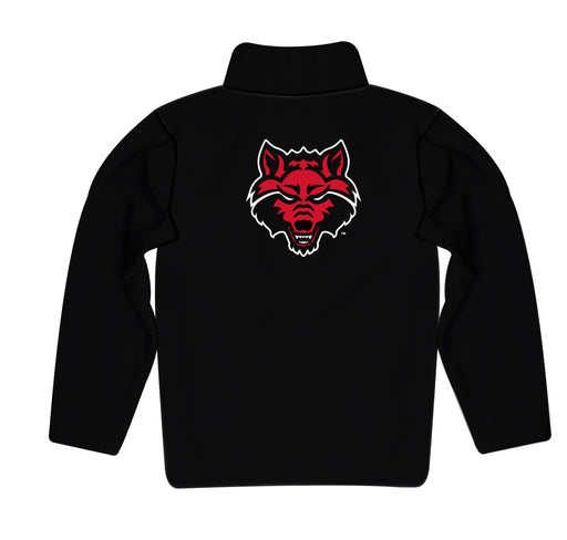 Arkansas State Red Wolves Vive La Fete Game Day Solid Black Quarter Zip Pullover Sleeves - Vive La Fête - Online Apparel Store