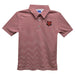 Arkansas State Red Wolves  Embroidered Red Stripes Short Sleeve Polo Box Shirt