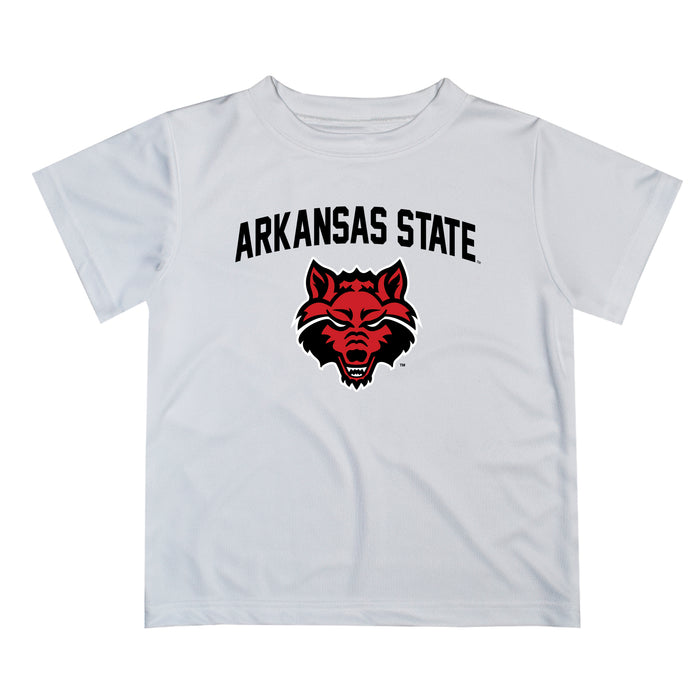 Arkansas State Red Wolves Vive La Fete Boys Game Day V2 White Short Sleeve Tee Shirt