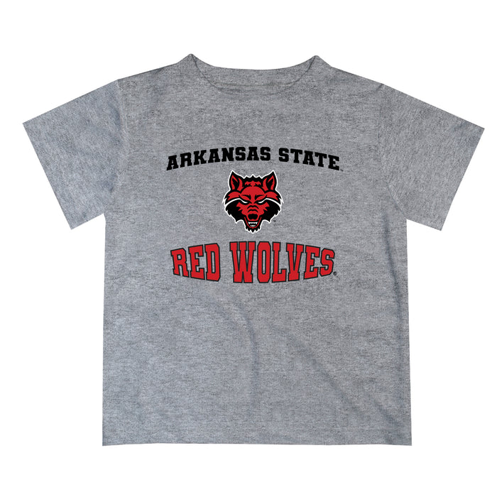 Arkansas State Red Wolves Vive La Fete Boys Game Day V3 Heather Gray Short Sleeve Tee Shirt