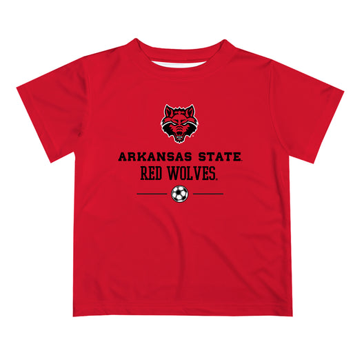 Arkansas State Red Wolves Vive La Fete Soccer V1 Red Short Sleeve Tee Shirt