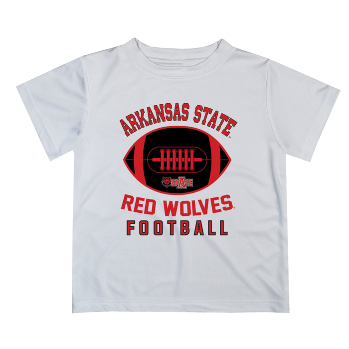 Arkansas State Red Wolves Vive La Fete Football V2 White Short Sleeve Tee Shirt