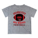 Arkansas State Red Wolves Vive La Fete Football V2 Heather Gray Short Sleeve Tee Shirt