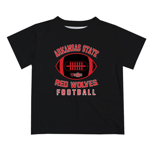 Arkansas State Red Wolves Vive La Fete Football V2 Black Short Sleeve Tee Shirt
