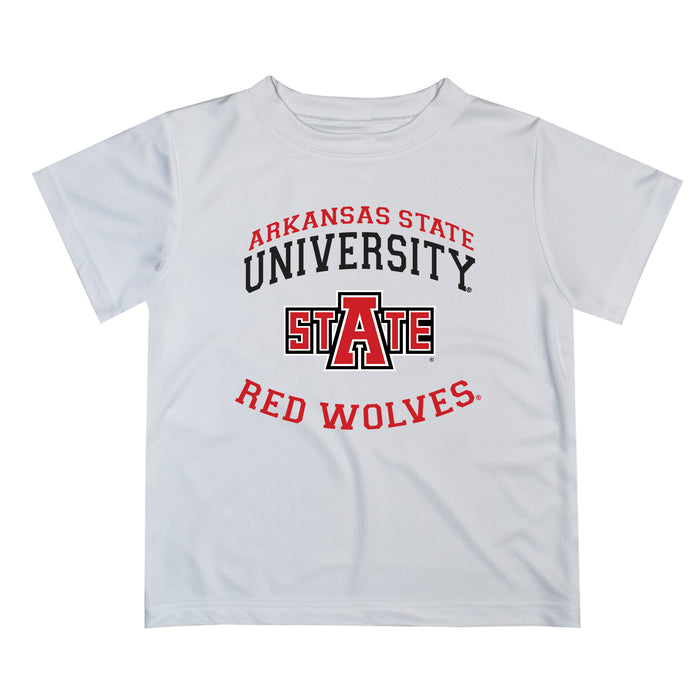 Arkansas State Red Wolves Vive La Fete Boys Game Day V1 White Short Sleeve Tee Shirt