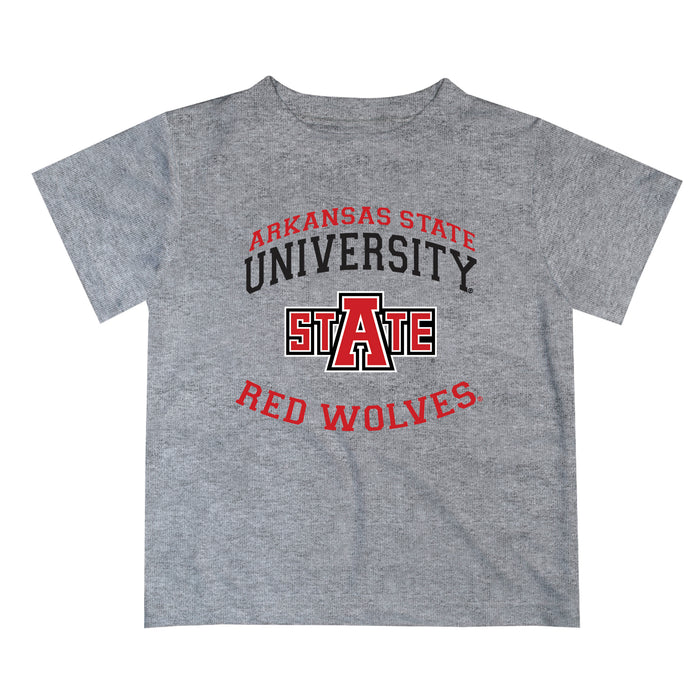 Arkansas State Red Wolves Vive La Fete Boys Game Day V1 Heather Gray Short Sleeve Tee Shirt