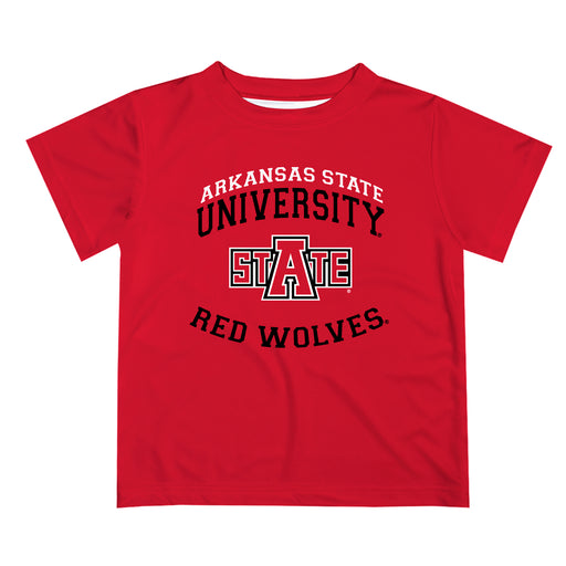 Arkansas State Red Wolves Vive La Fete Boys Game Day V1 Red Short Sleeve Tee Shirt