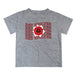 Arkansas State Red Wolves Vive La Fete Heather Gray Art V1 Short Sleeve Tee Shirt