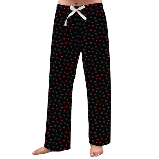 Arkansas State Red Wolves Vive La Fete Game Day All Over Logo Women Black Lounge Pants