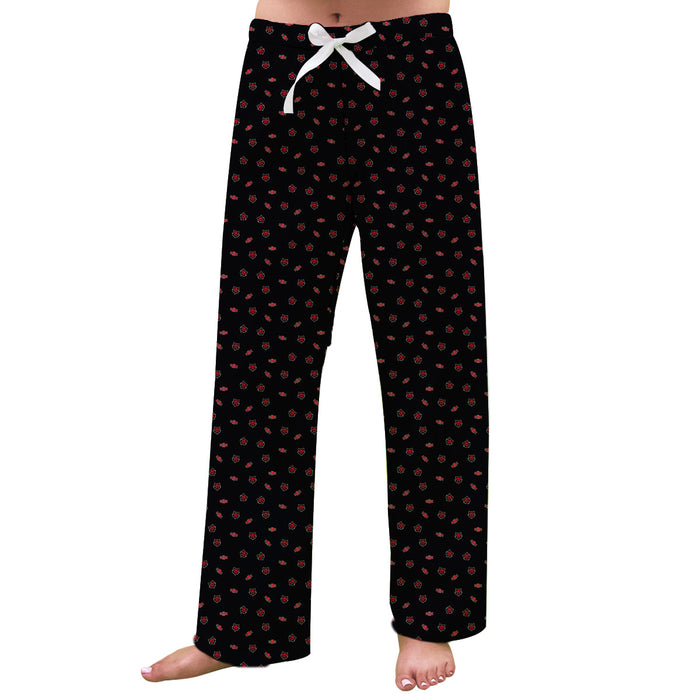 Arkansas State Red Wolves Vive La Fete Game Day All Over Logo Women Black Lounge Pants