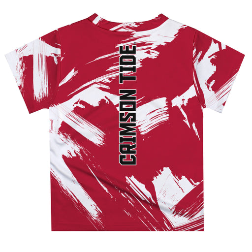 Alabama Crimson Tide Vive La Fete Boys Game Day Red Short Sleeve Tee Paint Brush - Vive La Fête - Online Apparel Store