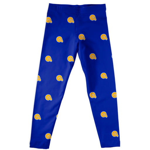 Albany State Rams ASU Vive La Fete Girls Game Day All Over Logo Elastic Waist Classic Play Blue Leggings Tights - Vive La Fête - Online Apparel Store