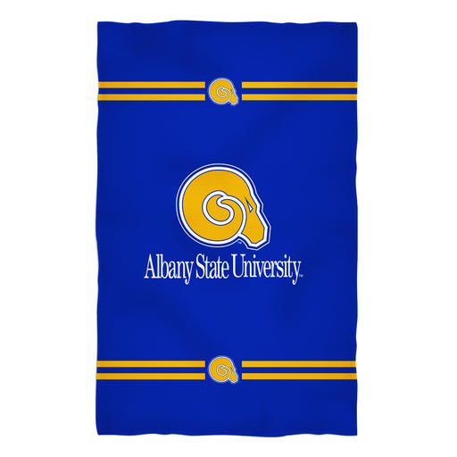 Albany State Rams ASU Vive La Fete Game Day Absorvent Premium Blue Beach Bath Towel 51 x 32" Logo and Stripes" - Vive La Fête - Online Apparel Store