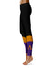 Alcorn State Braves ASU Vive la Fete Game Day Collegiate Ankle Color Block Women Black Purple Yoga Leggings - Vive La Fête - Online Apparel Store